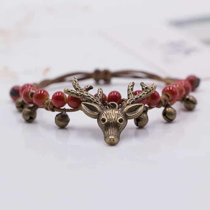 Bracelet charme faon en céramique fait main