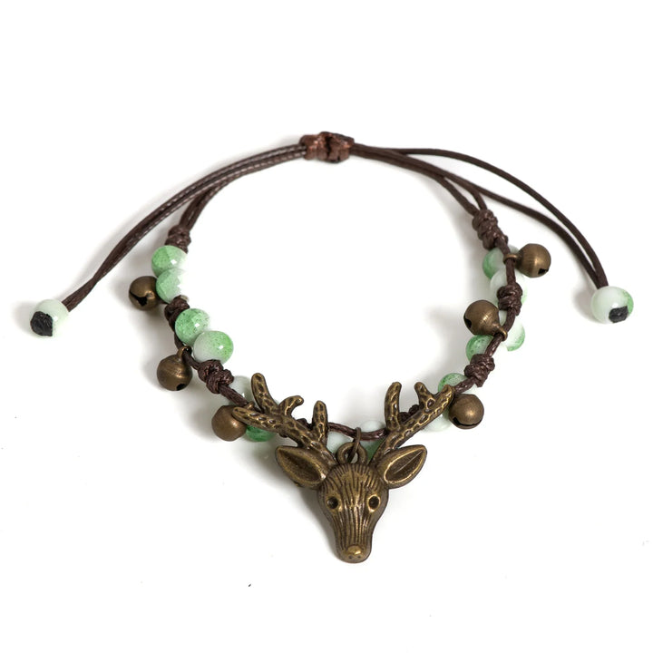 Bracelet charme faon en céramique fait main