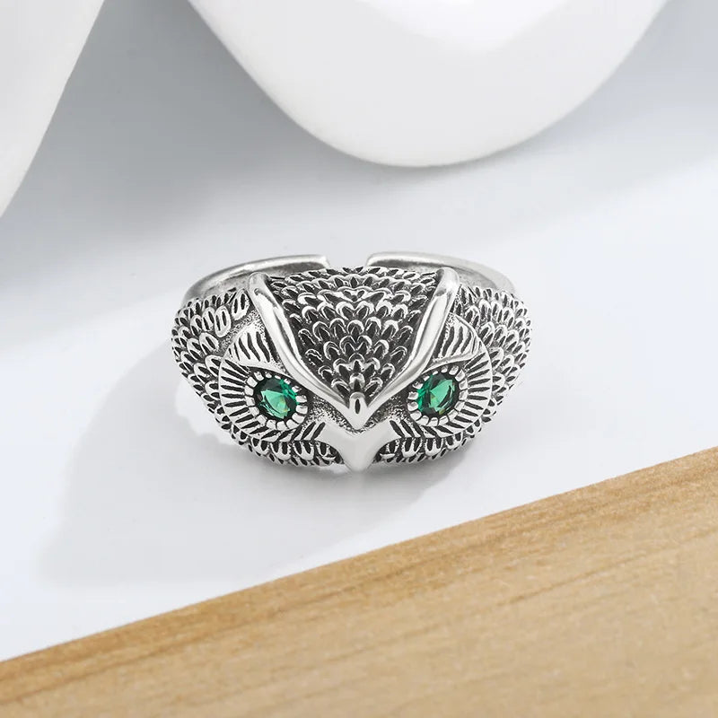 Bague en Argent Sterling avec Hibou