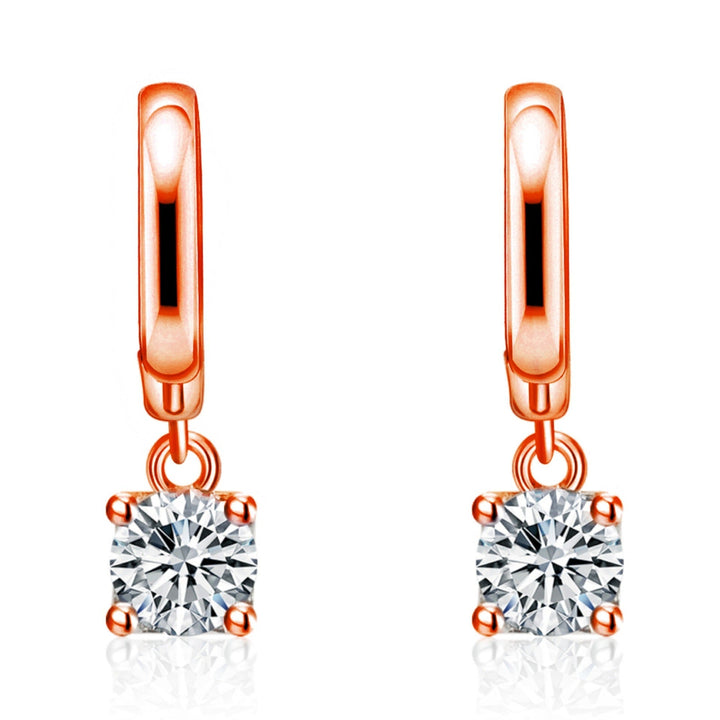 Boucles d'oreilles carrées Aurora | Or rose 16k