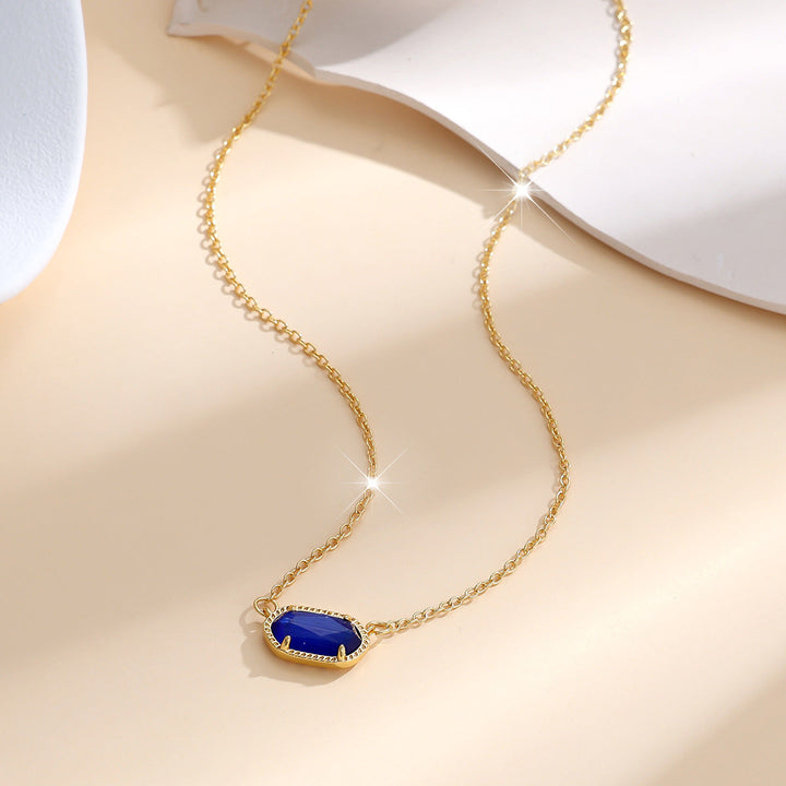 Collier Saphir Ovale Classique | Or