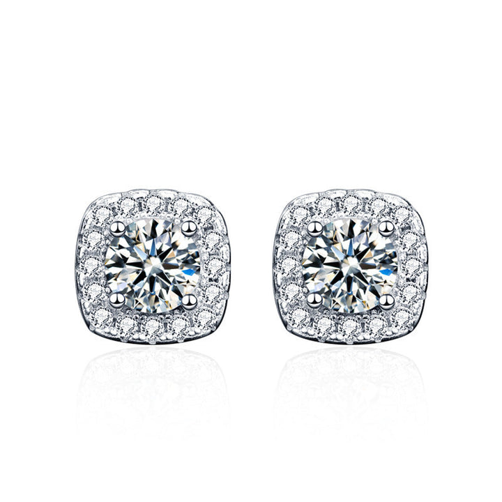 Boucle d'oreille Glennis | Or blanc 18k