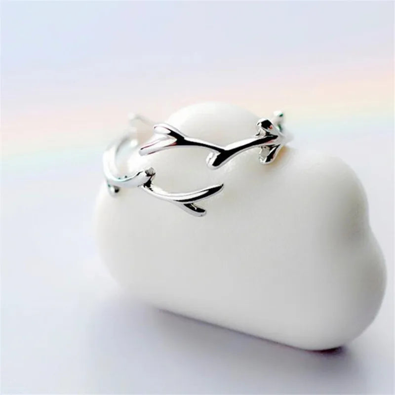 Bague en Argent Sterling en Forme de Branche