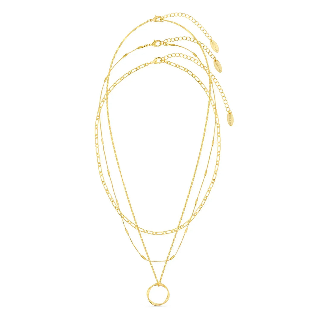 Collier à trois rangs Open Circle | Or blanc
