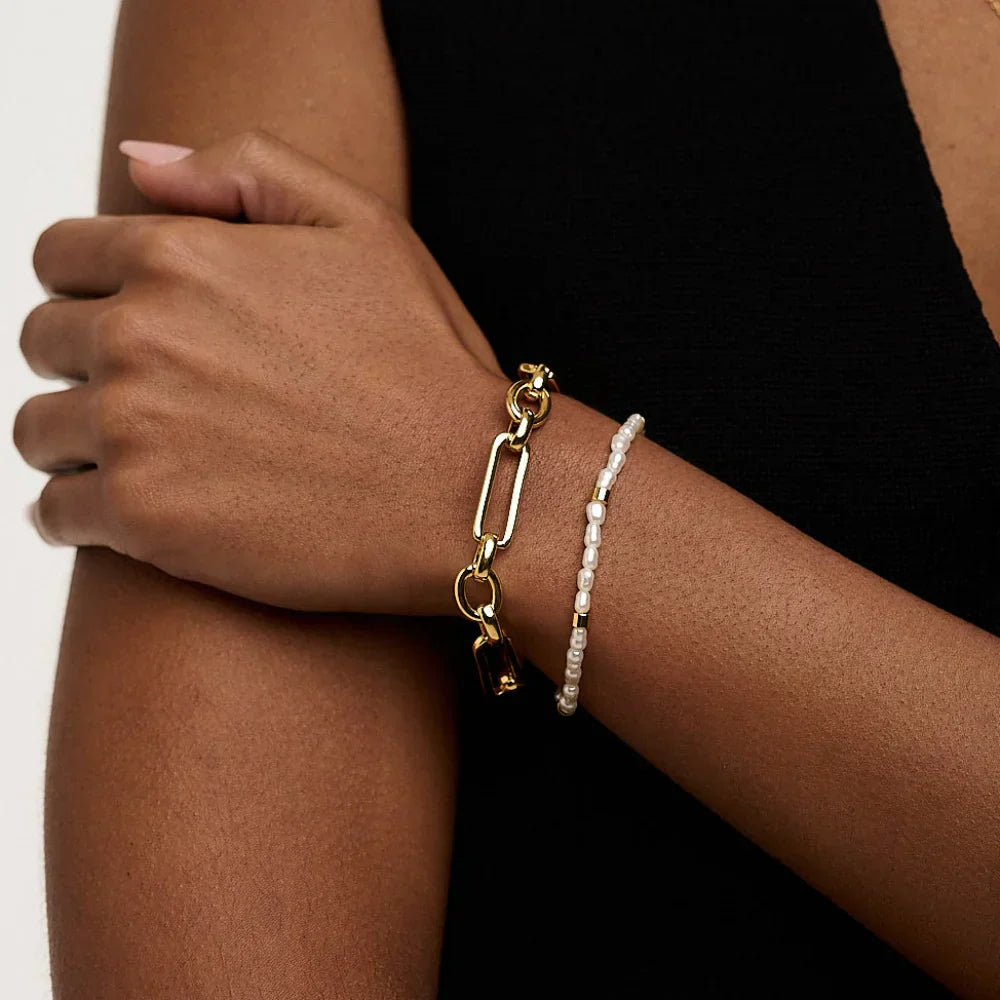 Bracelet T-Bar Lien | Or