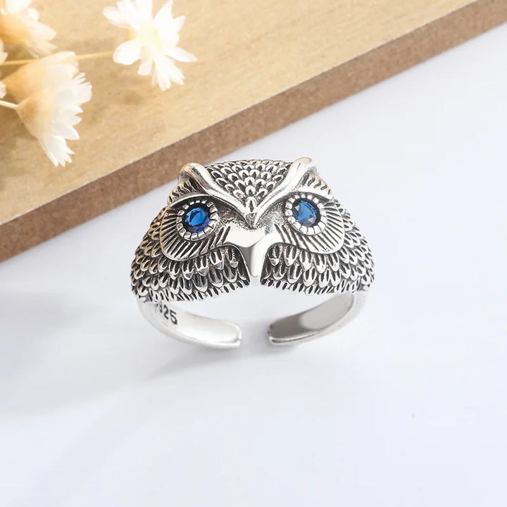 Bague en Argent Sterling avec Hibou