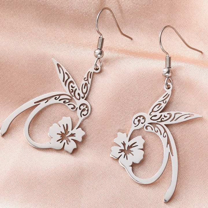Boucles d'oreilles en acier inoxydable Esprit Colibri