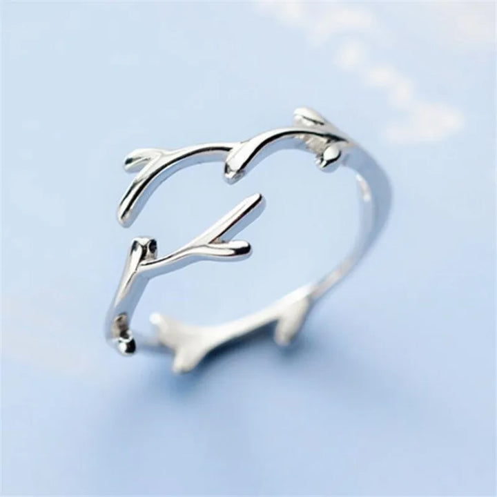 Bague en Argent Sterling en Forme de Branche