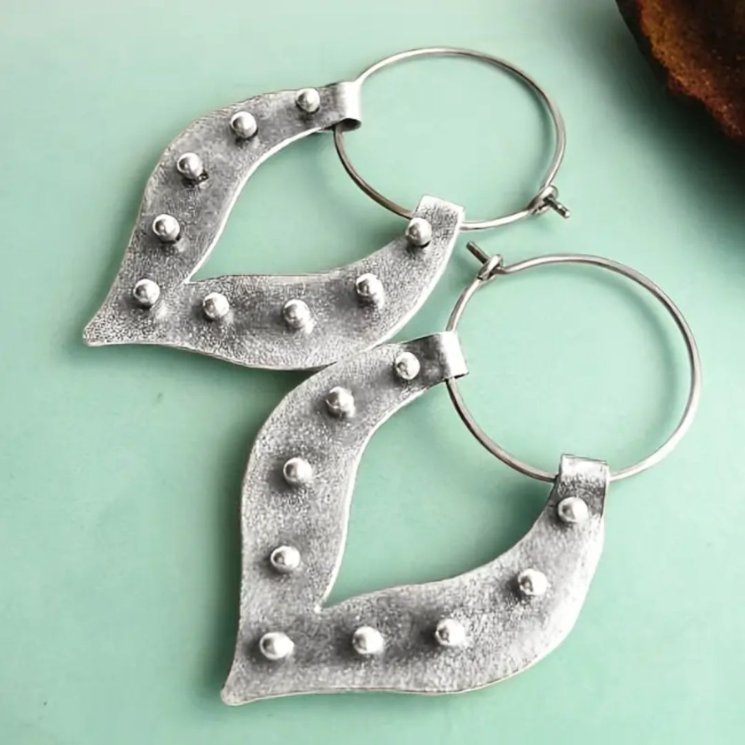 Boucles d'oreilles créoles en argent plaqué