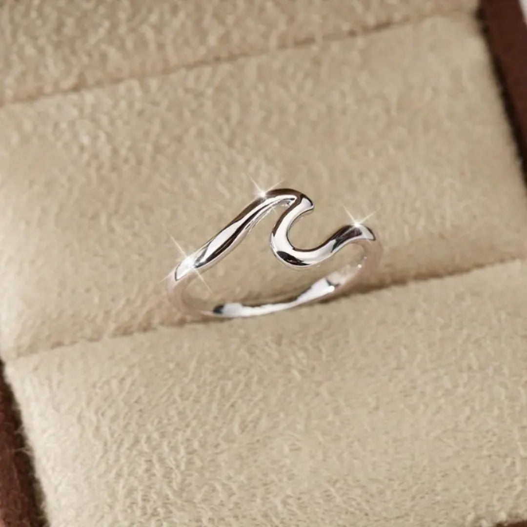 Bague Ondulée en Argent