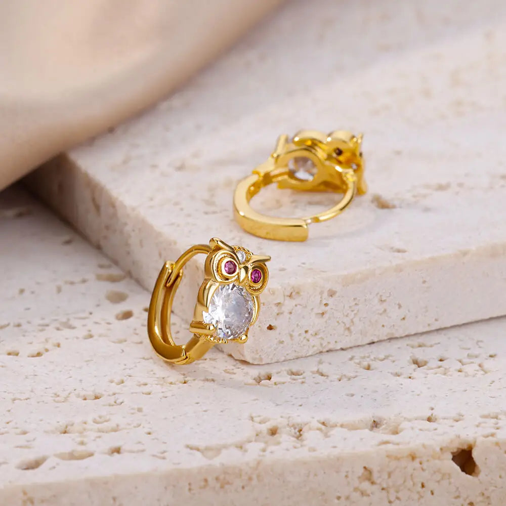 Boucles d'oreilles en forme de cristal d'animal