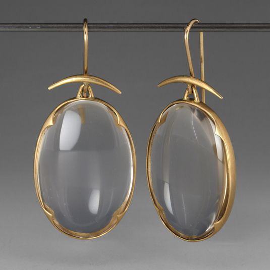 Boucles d'oreilles vintage en cristal doré