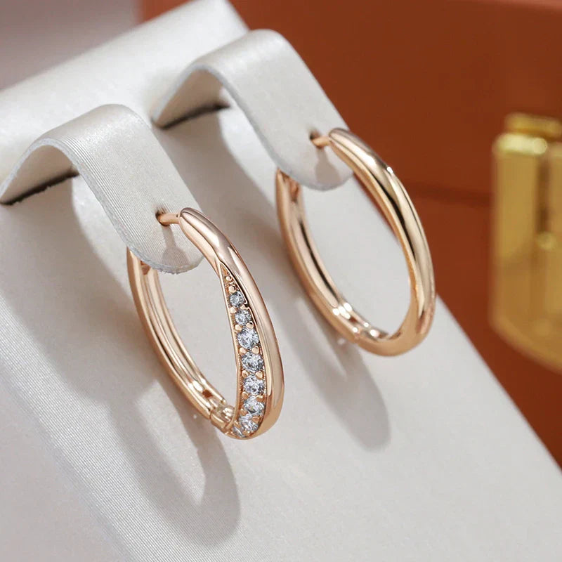 Boucles d'oreilles en or luxueuses