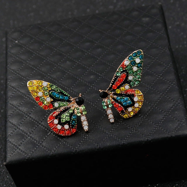 Boucles d'oreilles Papillon Édition Limitée avec Incrustation de Zirconia