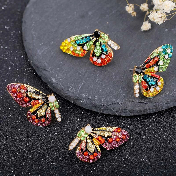 Boucles d'oreilles Papillon Édition Limitée avec Incrustation de Zirconia
