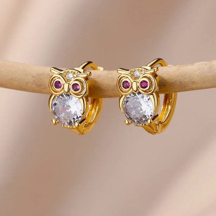 Boucles d'oreilles en forme de cristal d'animal