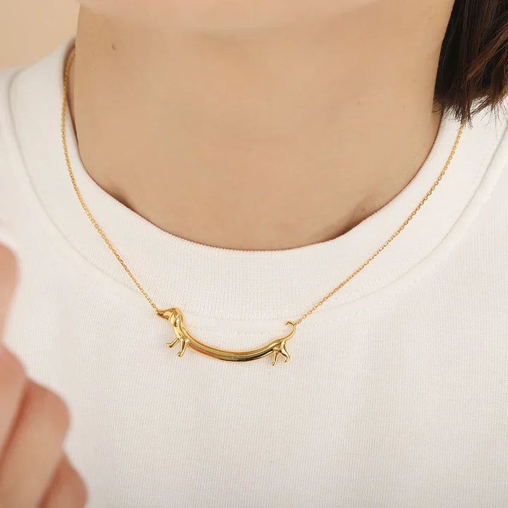 Collier Teckel Doré