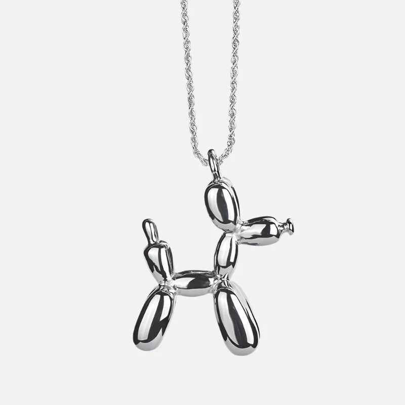 Pendentif en forme de chien en ballon doré