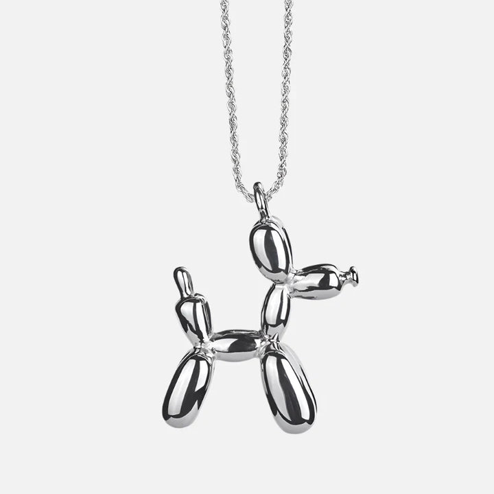 Pendentif en forme de chien en ballon doré