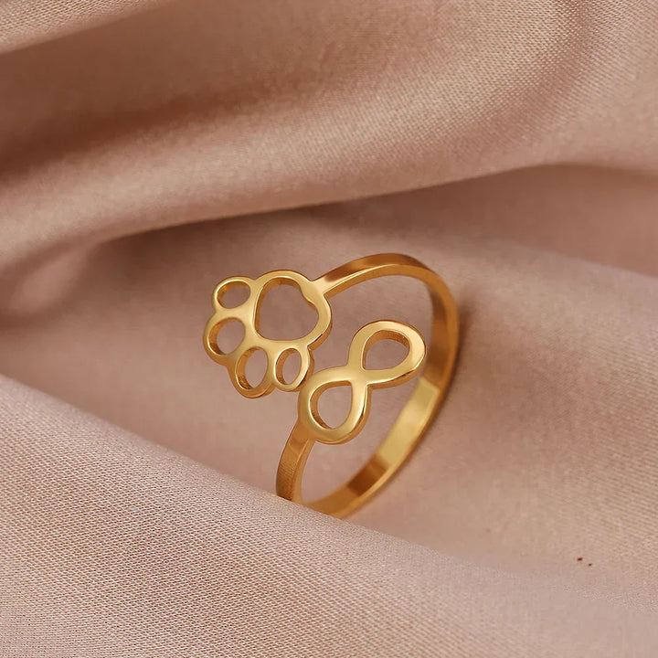 Bague Infini Ajustable en Acier Inoxydable