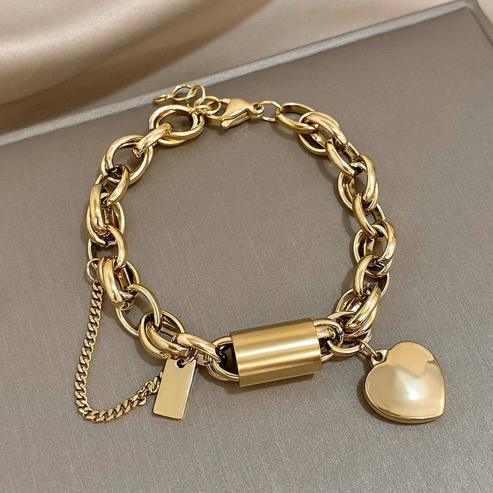 Bracelet Épaissi Réconfortant | Or Blanc