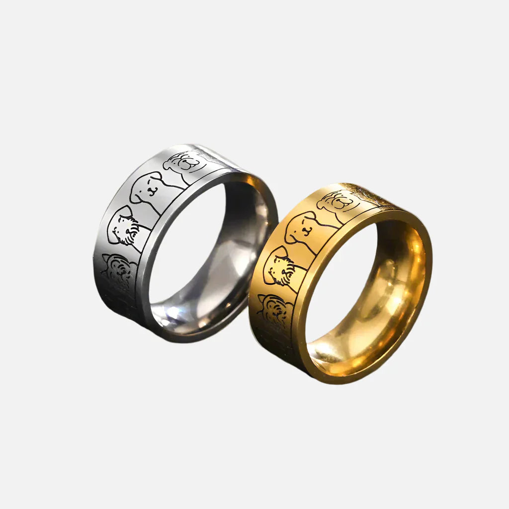 Bague Large en Acier Inoxydable - Design Gravé pour Femmes