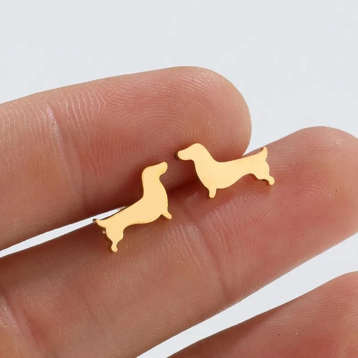 Boucles d'oreilles en forme de Teckel