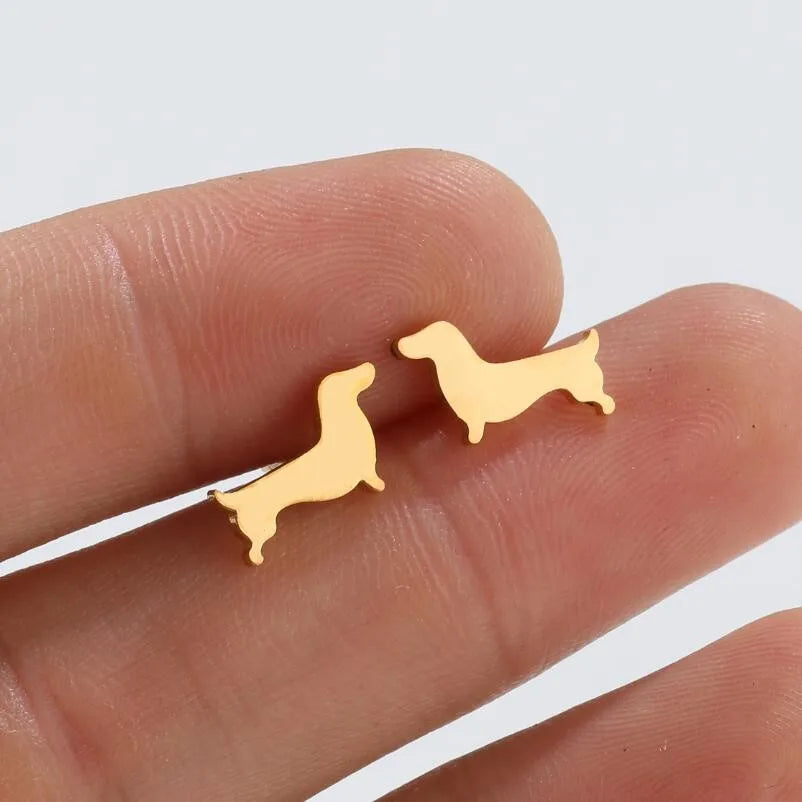 Boucles d'oreilles en forme de Teckel