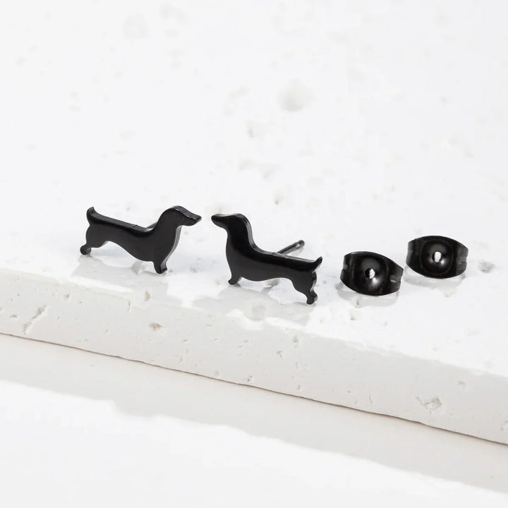 Boucles d'oreilles en forme de Teckel