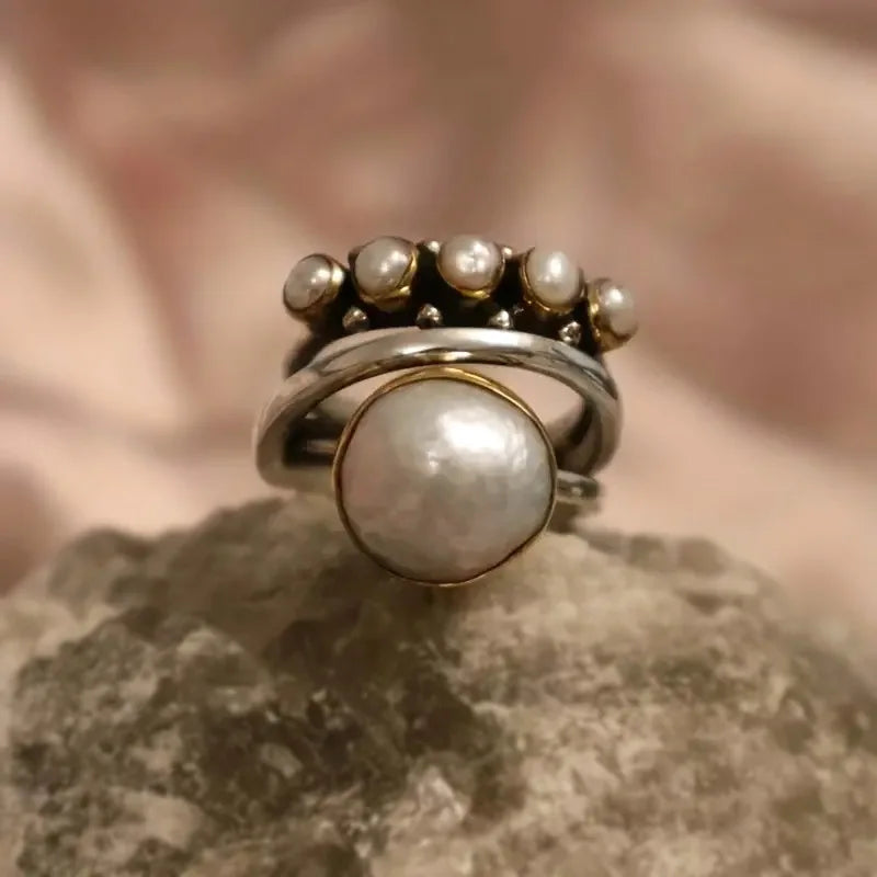 Ensemble de Bagues en Perles Superposées