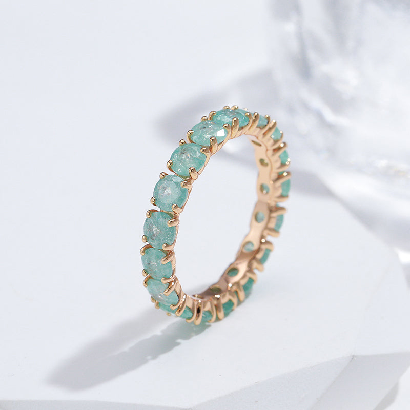 Bague en Zircon Ronde de Luxe
