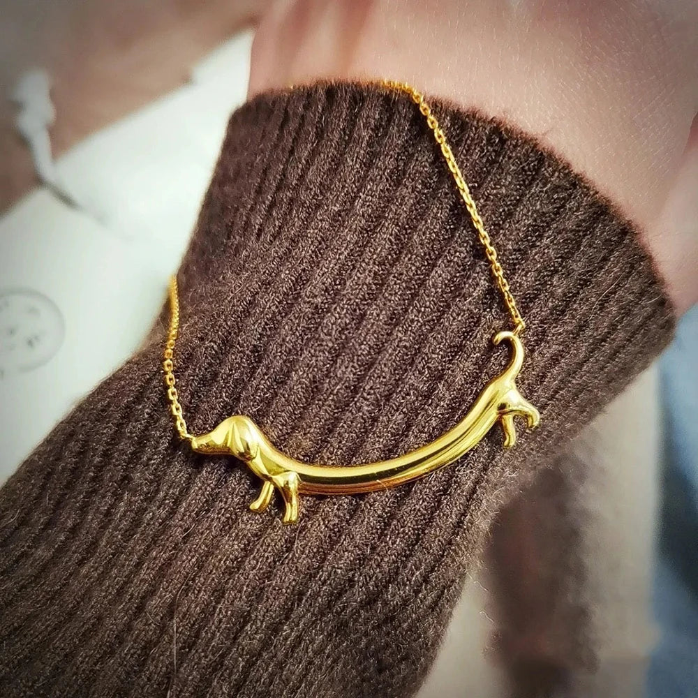 Collier Teckel en Ton Or