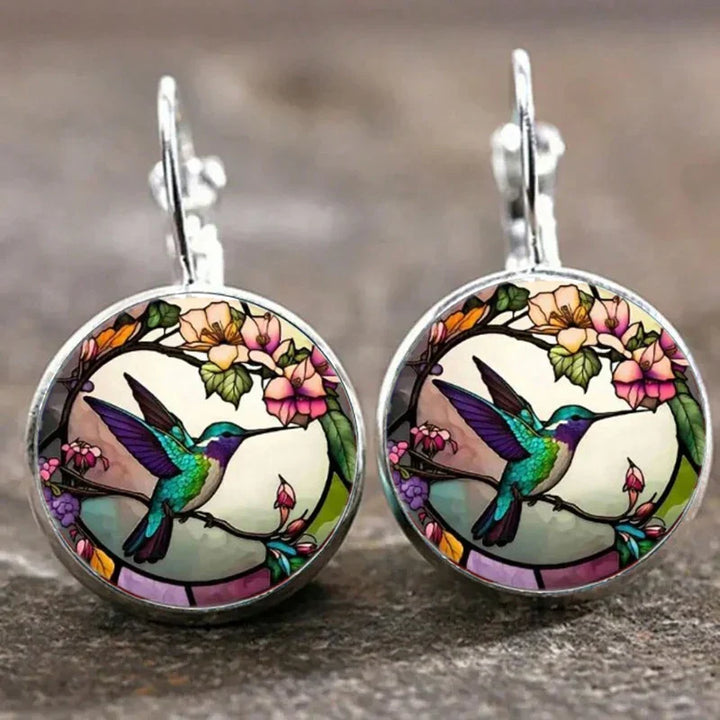 Collier Pendentif en Verre Colibri
