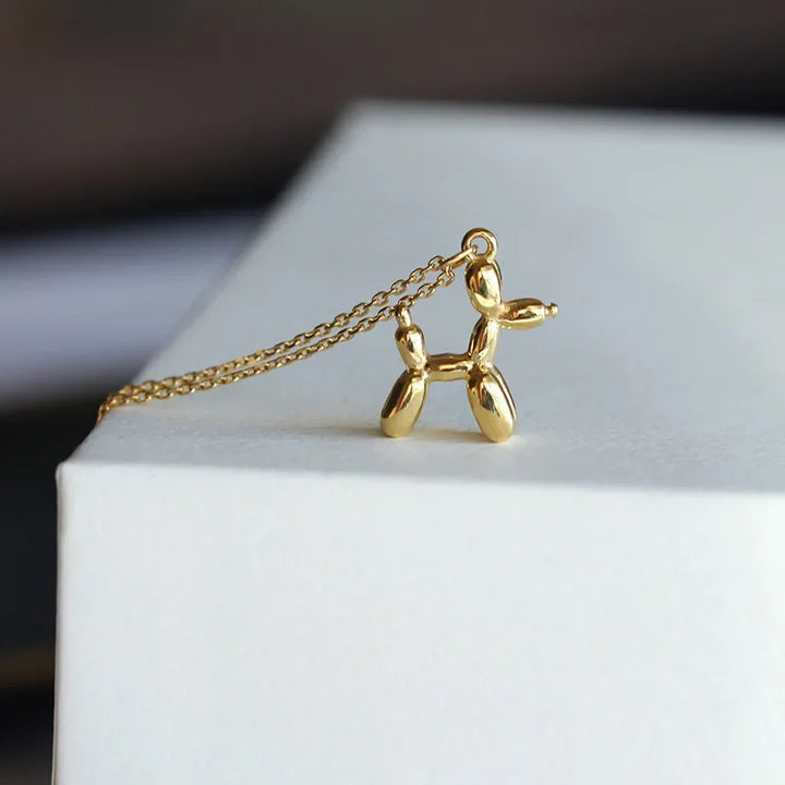 Pendentif en Forme de Chien Ballon en Or
