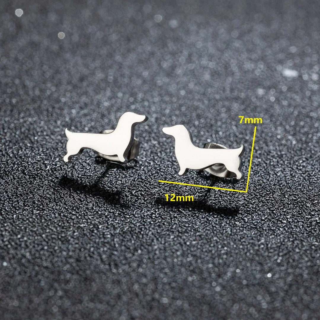 Boucles d'oreilles en forme de Teckel