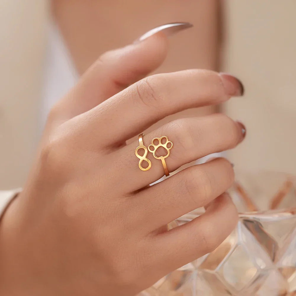 Bague Infini Ajustable en Acier Inoxydable