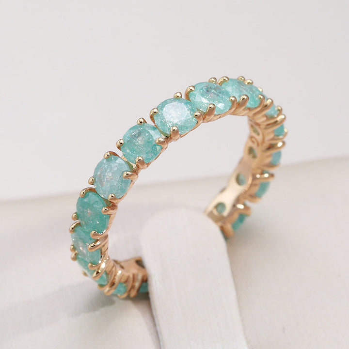 Bague en Zircon Rond de Luxe