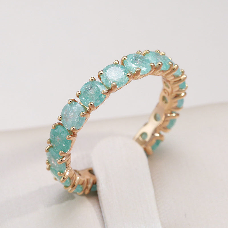 Bague en Zircon Ronde de Luxe