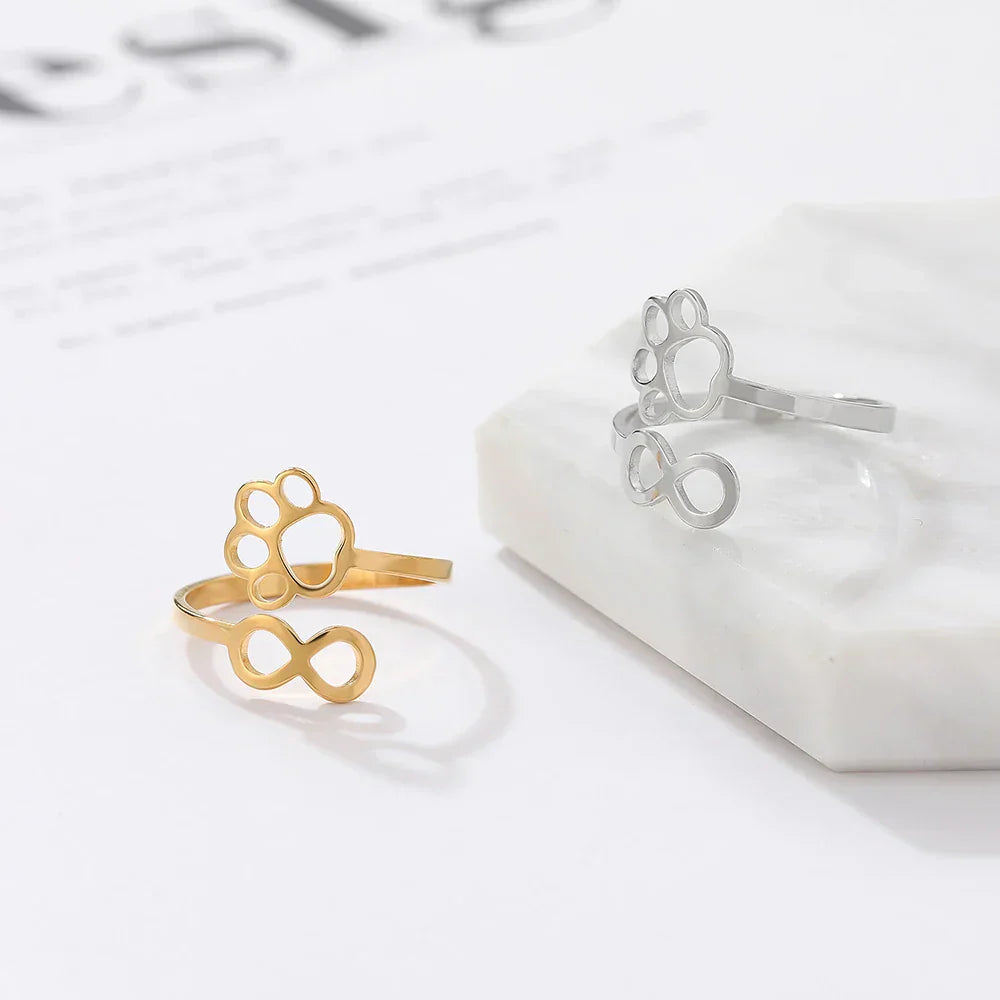 Bague Infini Ajustable en Acier Inoxydable