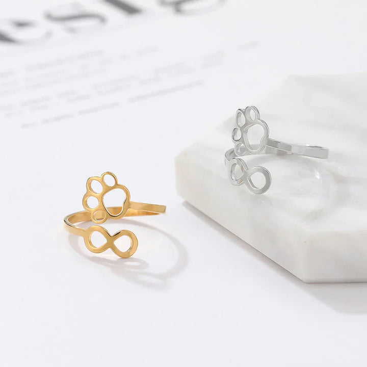 Bague Infini Ajustable en Acier Inoxydable