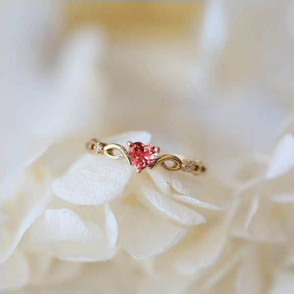 Bague Cœur en Zirconium