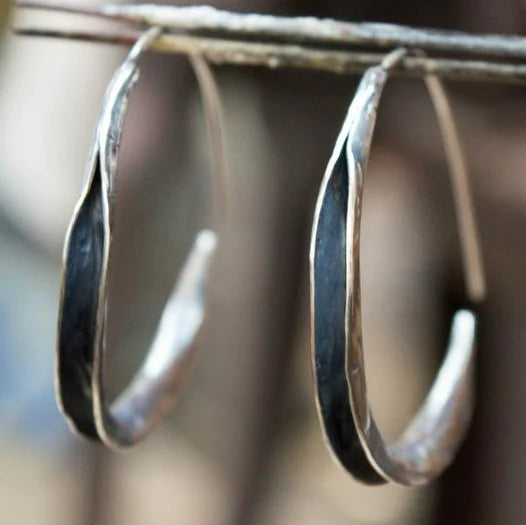 Boucles d'oreilles simples en grand cercle