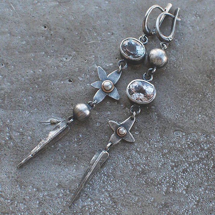 Pendentif Boucle d'Oreille Étoile en Strass