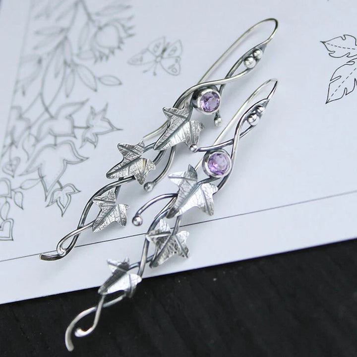Boucles d'oreilles Elfes Feuilles Vintage