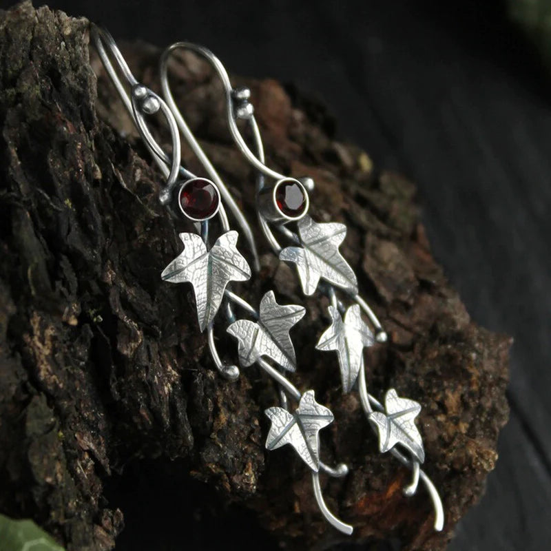 Boucles d'oreilles Elfes Feuilles Vintage