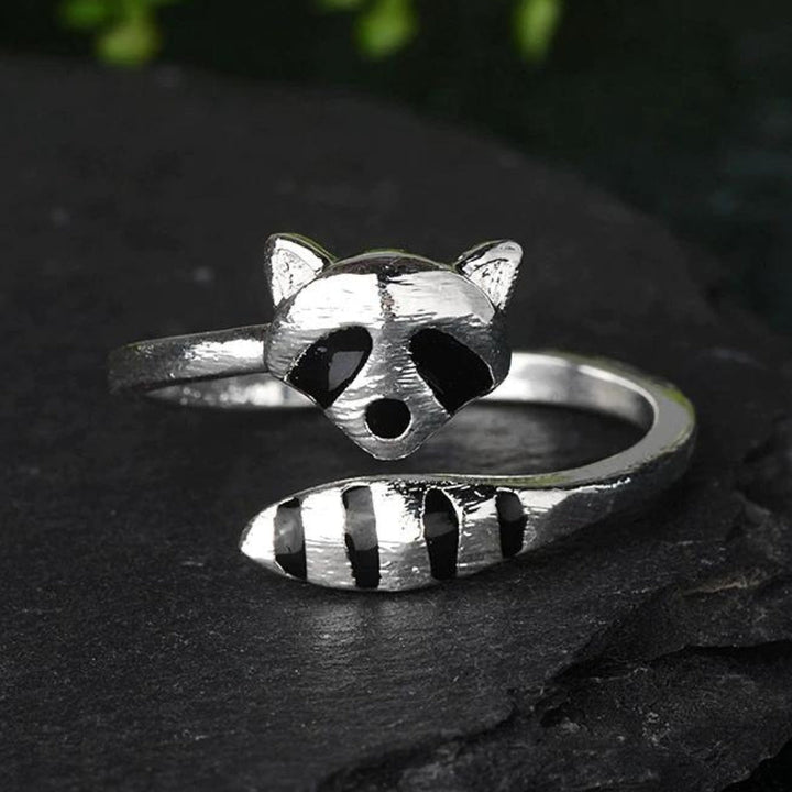 Bague Raton Laveur Ajustable en Argent 925