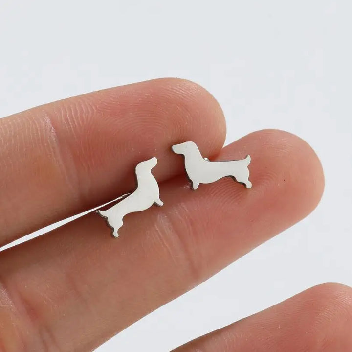 Boucles d'oreilles en forme de Teckel