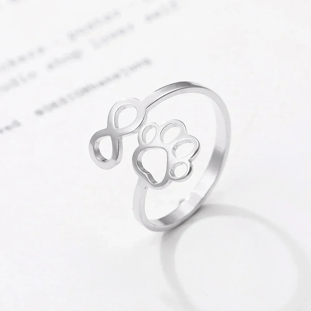 Bague Infini Ajustable en Acier Inoxydable