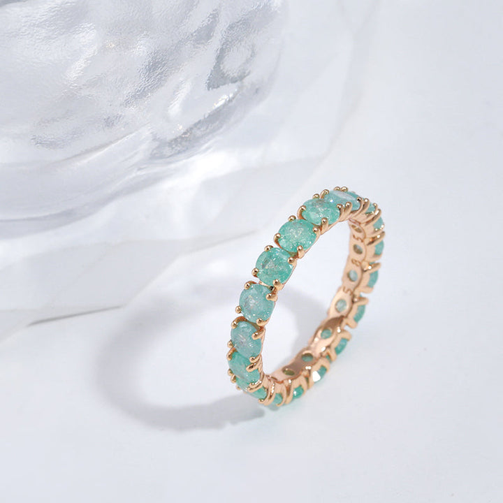 Bague en Zircon Rond de Luxe