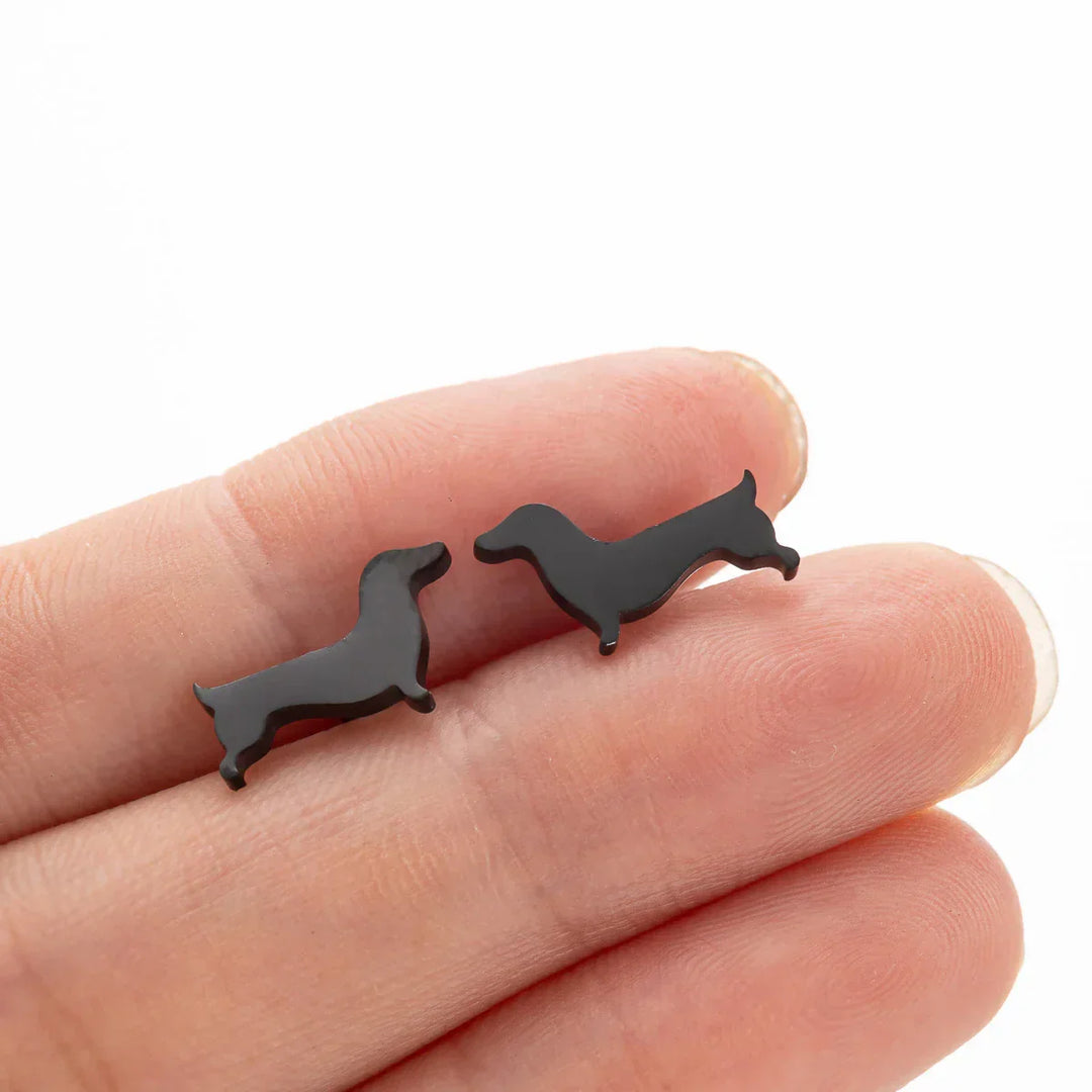 Boucles d'oreilles en forme de Teckel